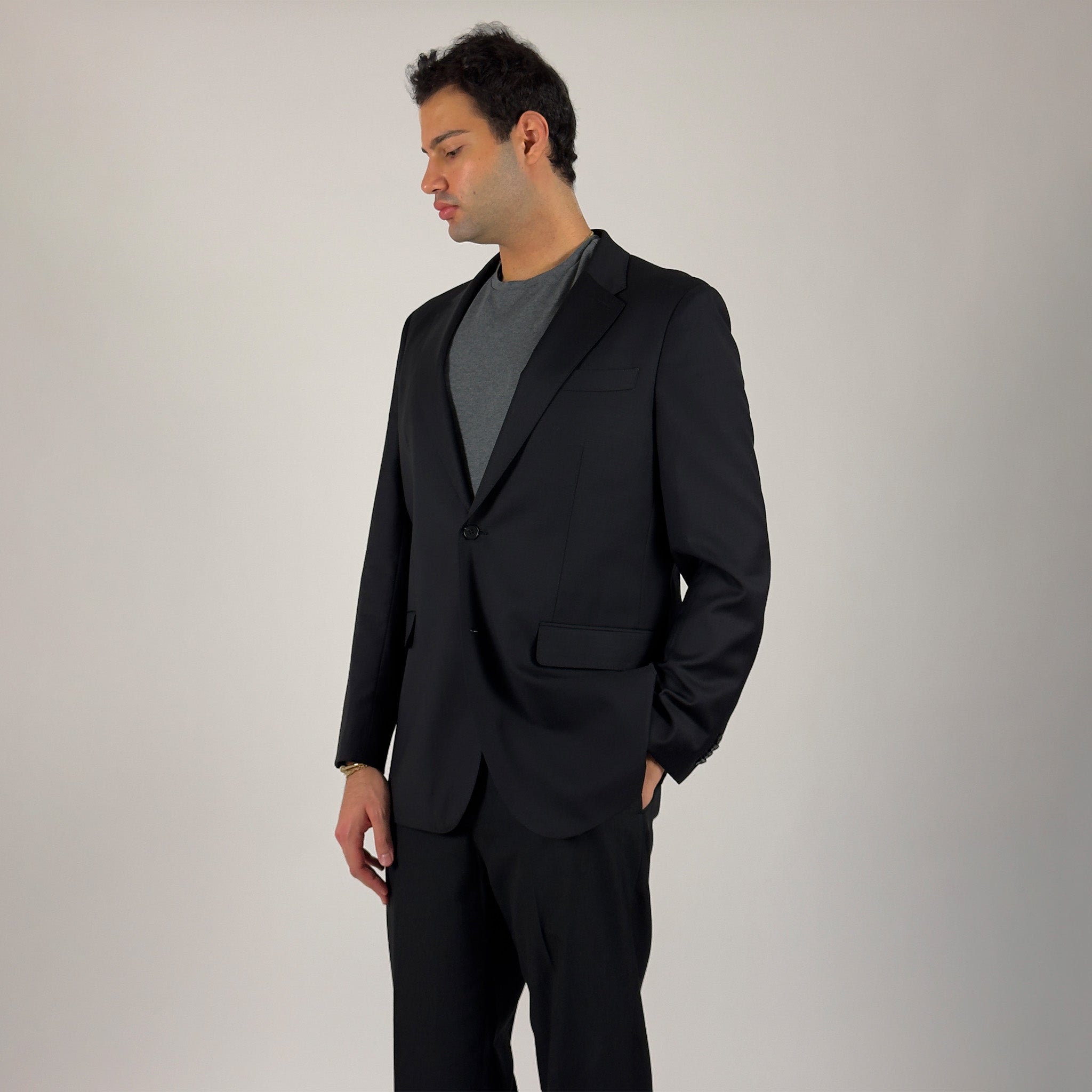 Wool Core Blazer - Black